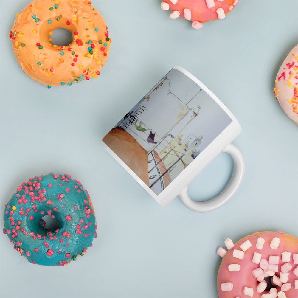 Torres de Cádiz 4. Acuarela impresa sobre taza blanca. - Imagen 6